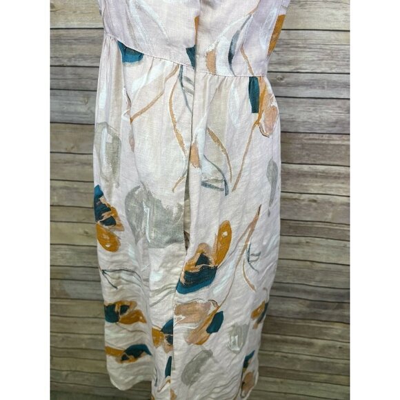 Rachel Zoe Size 6 100% Linen Dress Sweetheart Neck - Picture 7 of 12